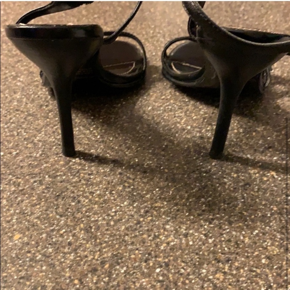 Y2K Steve Madden Black Strappy Sandal Heels size 7 - Picture 2 of 11